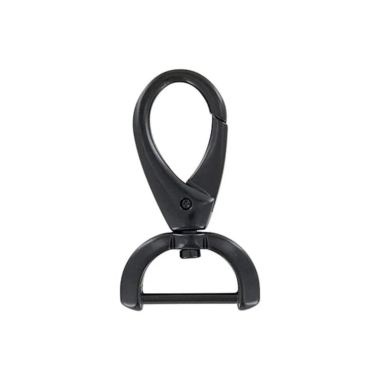 1" Matte Black, Lever Swivel Snap Hook, Zinc Alloy