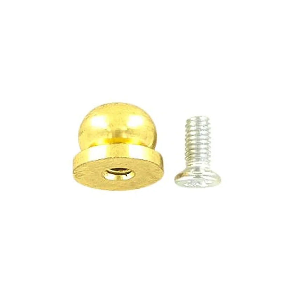1/2" Brass, Ball on Base Handbag Bottom Stud, Solid Brass-PK5