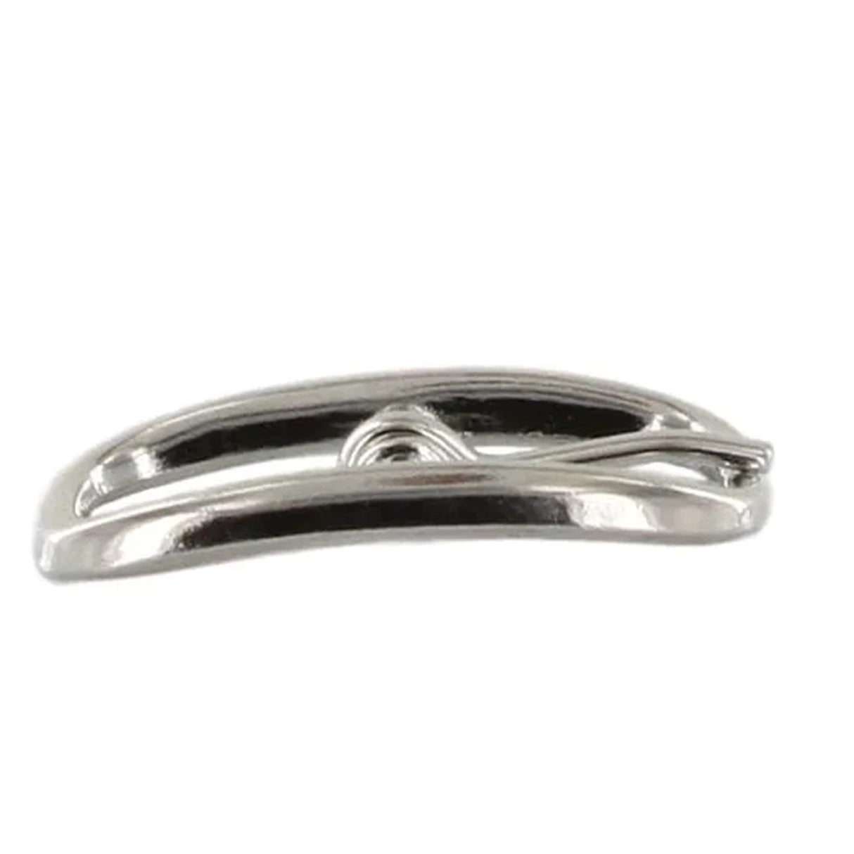 5/8" Nickel, 23x29mm Center Bar Buckle, Zinc Alloy