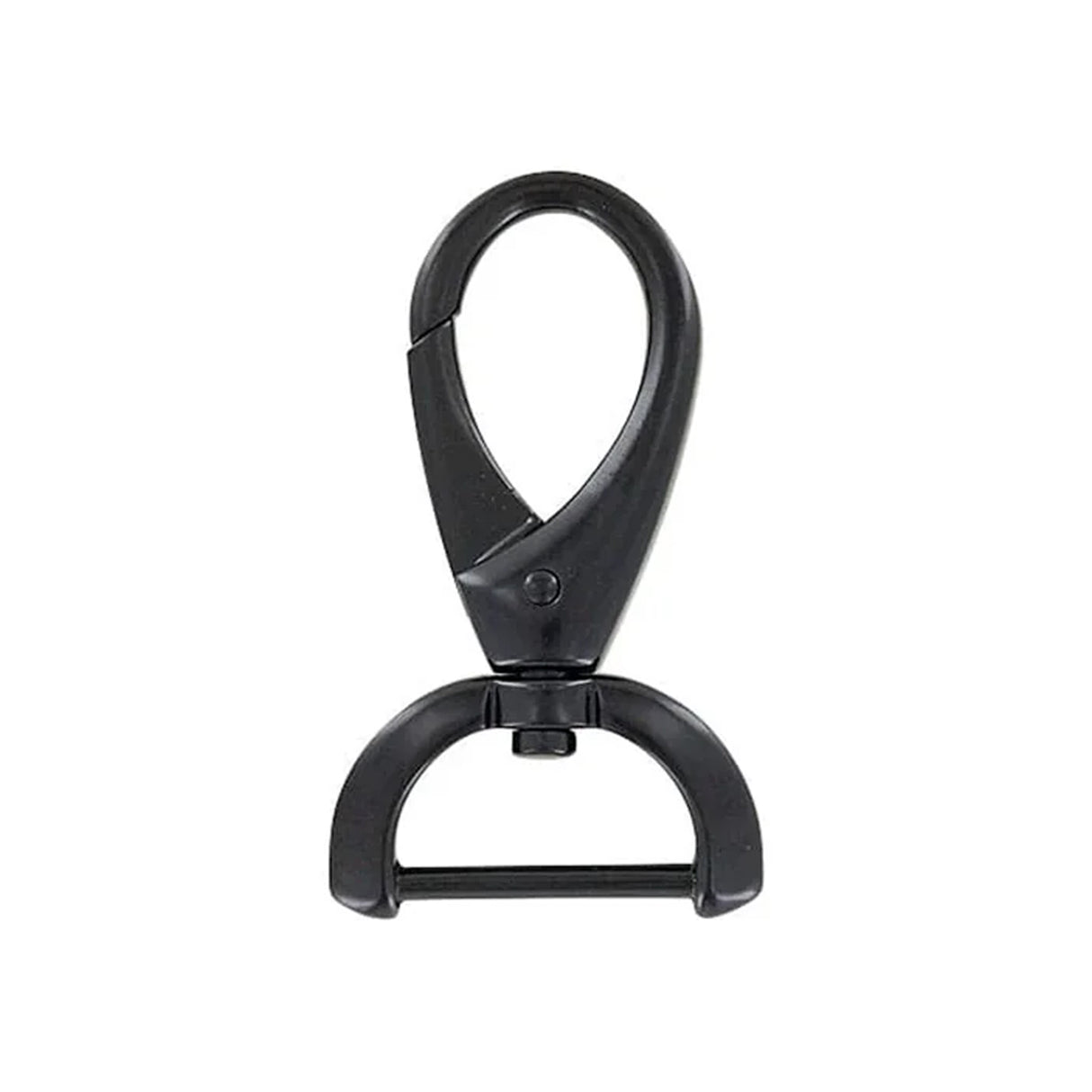 1" Matte Black, Lever Swivel Snap Hook, Zinc Alloy