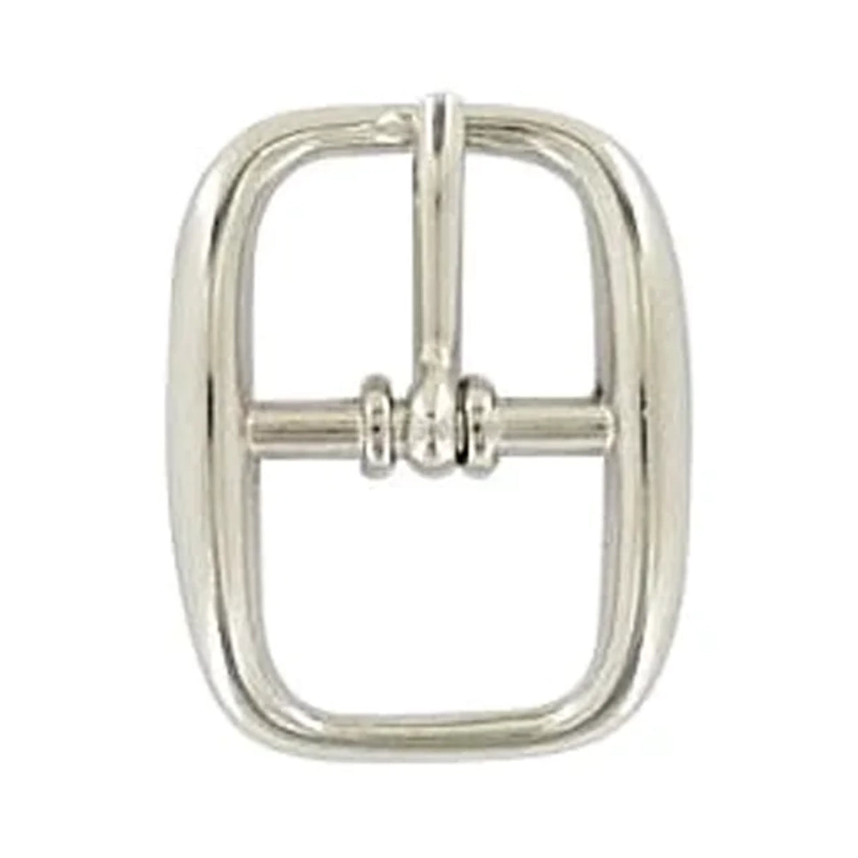 5/8" Nickel, 23x29mm Center Bar Buckle, Zinc Alloy