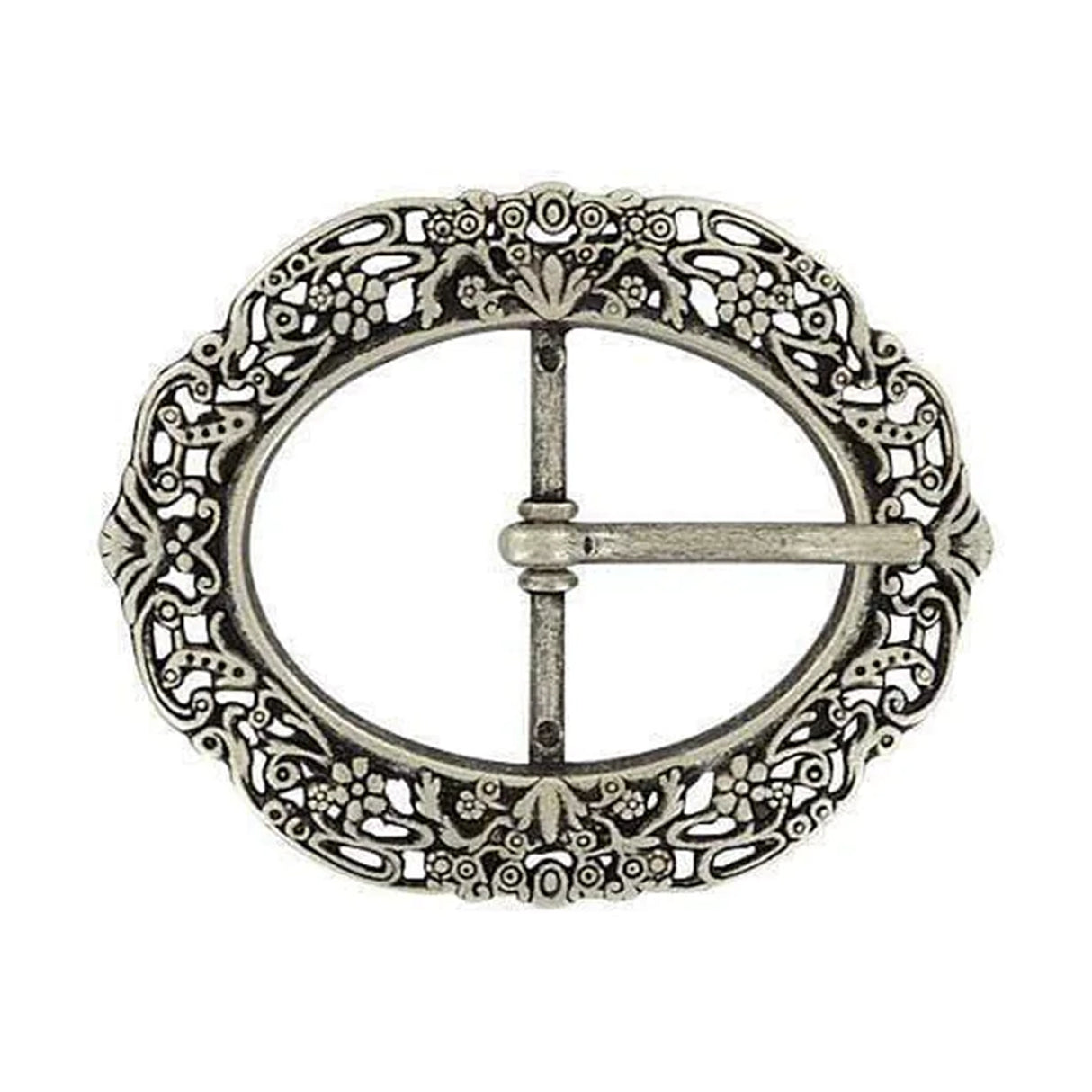 1 1/4" Antique Nickel, Artisan Center Bar Buckle, Zinc Alloy
