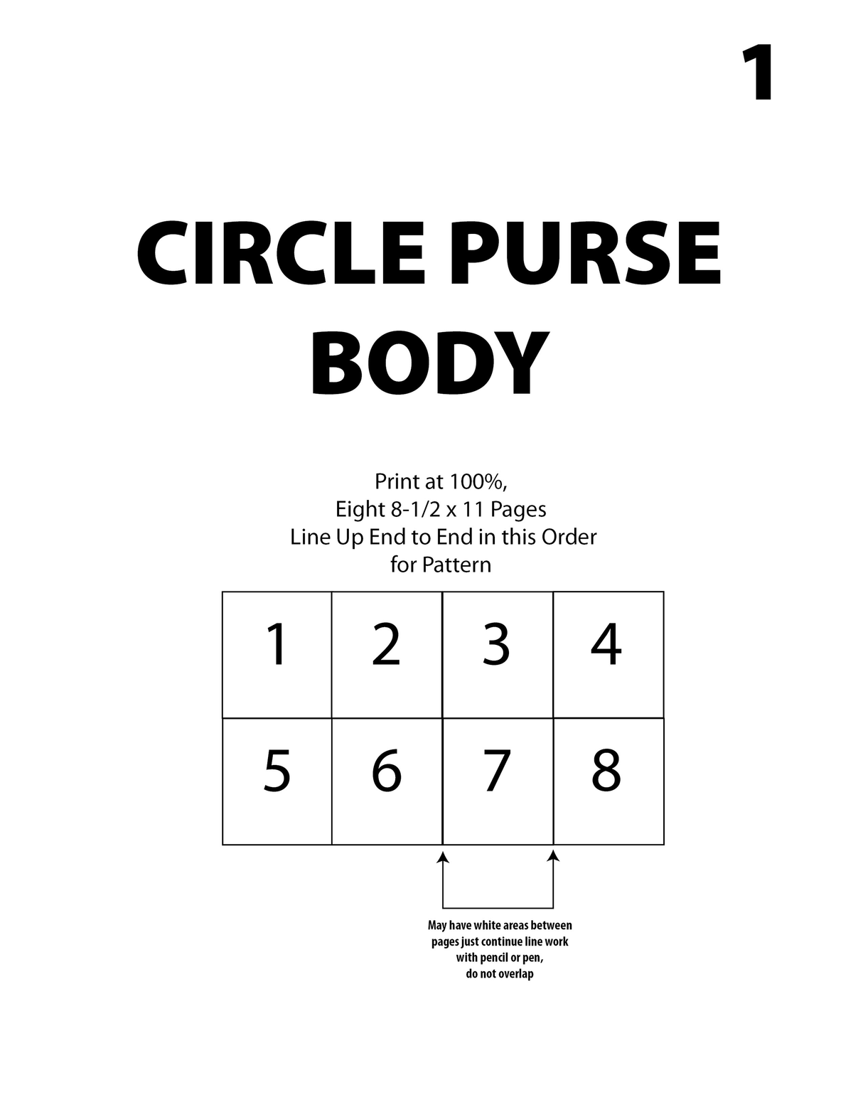 Circle Purse Downloadable Pattern