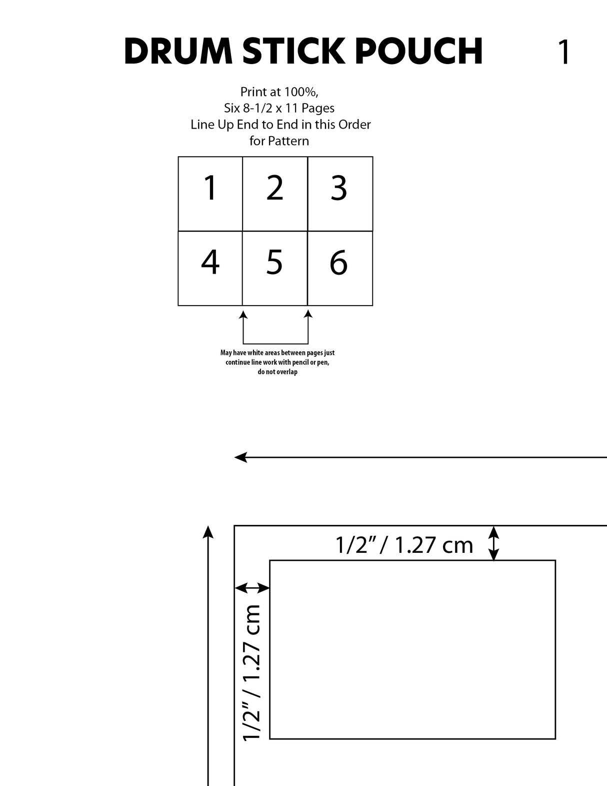 Drum Stick Pouch Pattern