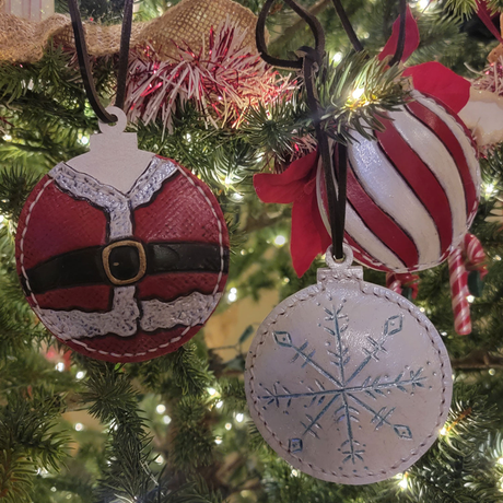Leather Christmas Ornaments