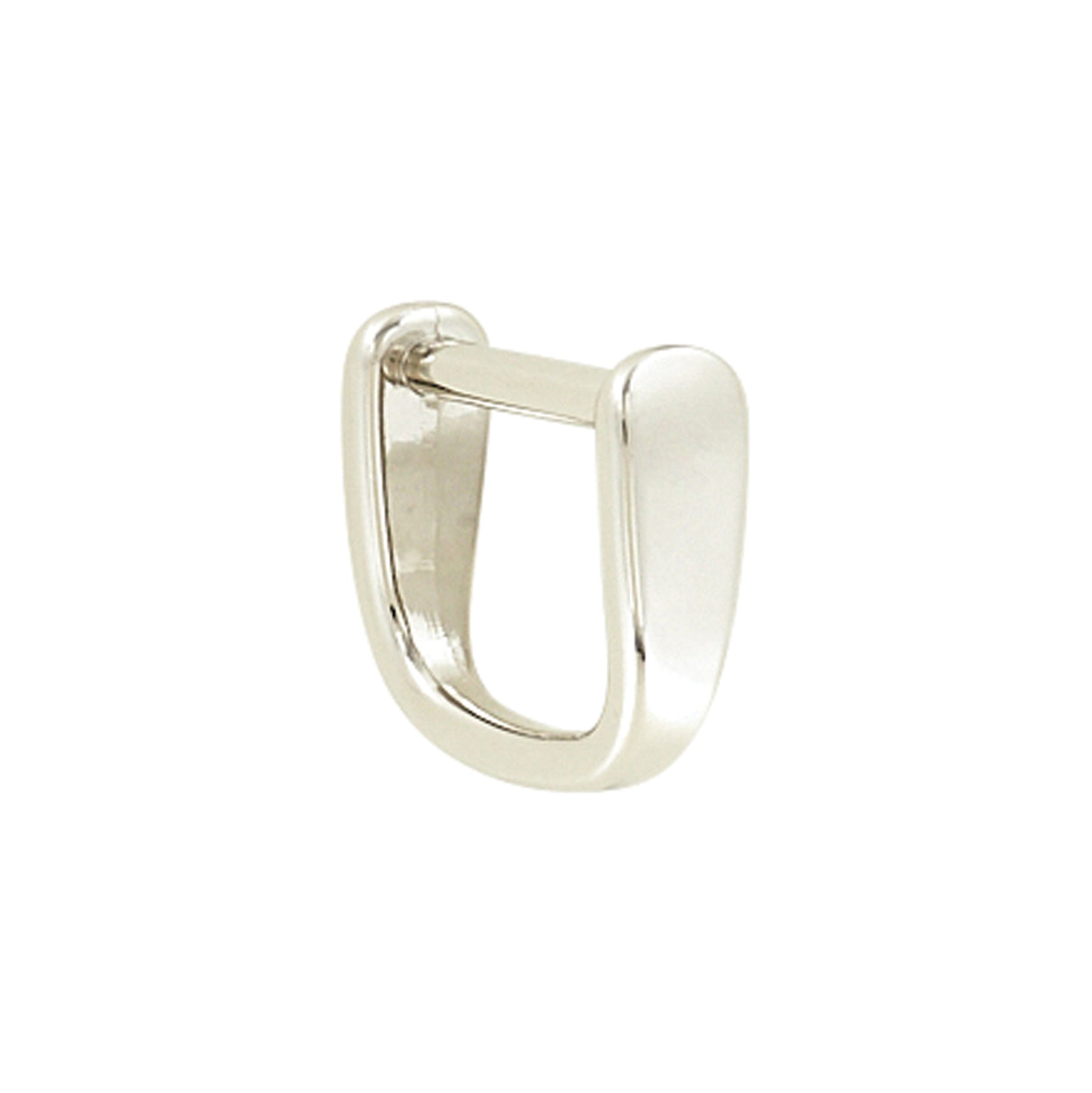 5/8" Shiny Nickel, Solid D Ring, Zinc Alloy-PK5