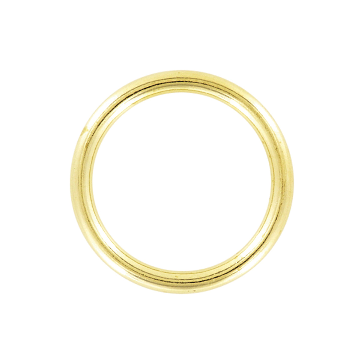 1 3/4" Shiny Brass, Cast Round Ring, Solid Brass