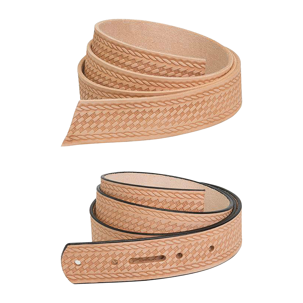 Natural Strap Embossed Belt Blank, 8/9 oz.