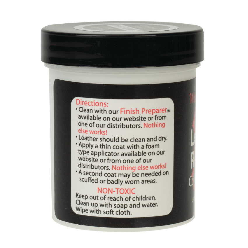 Leather Refinish, White 4 oz