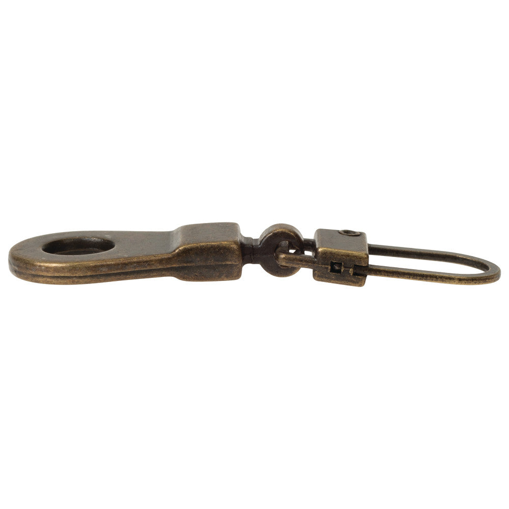 1 1/2" Antique Brass, Zipper Pull Replacement, Steel