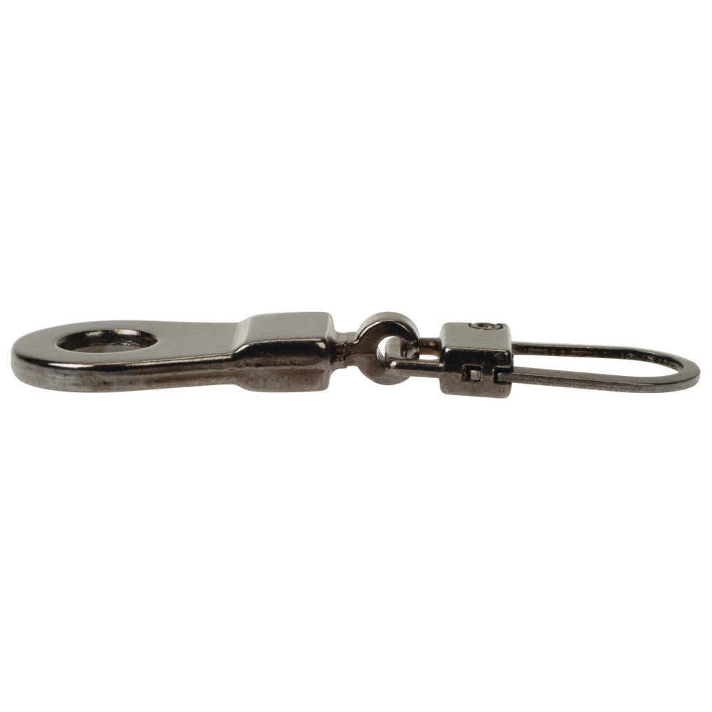 1 5/8" Shiny Gunmetal, Zipper Pull Replacement, Steel
