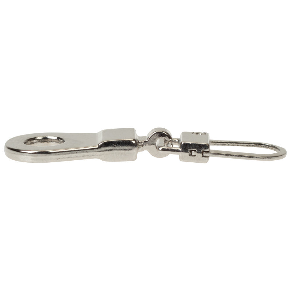 1 5/8" Shiny Nickel, Zipper Pull Replacement, Steel