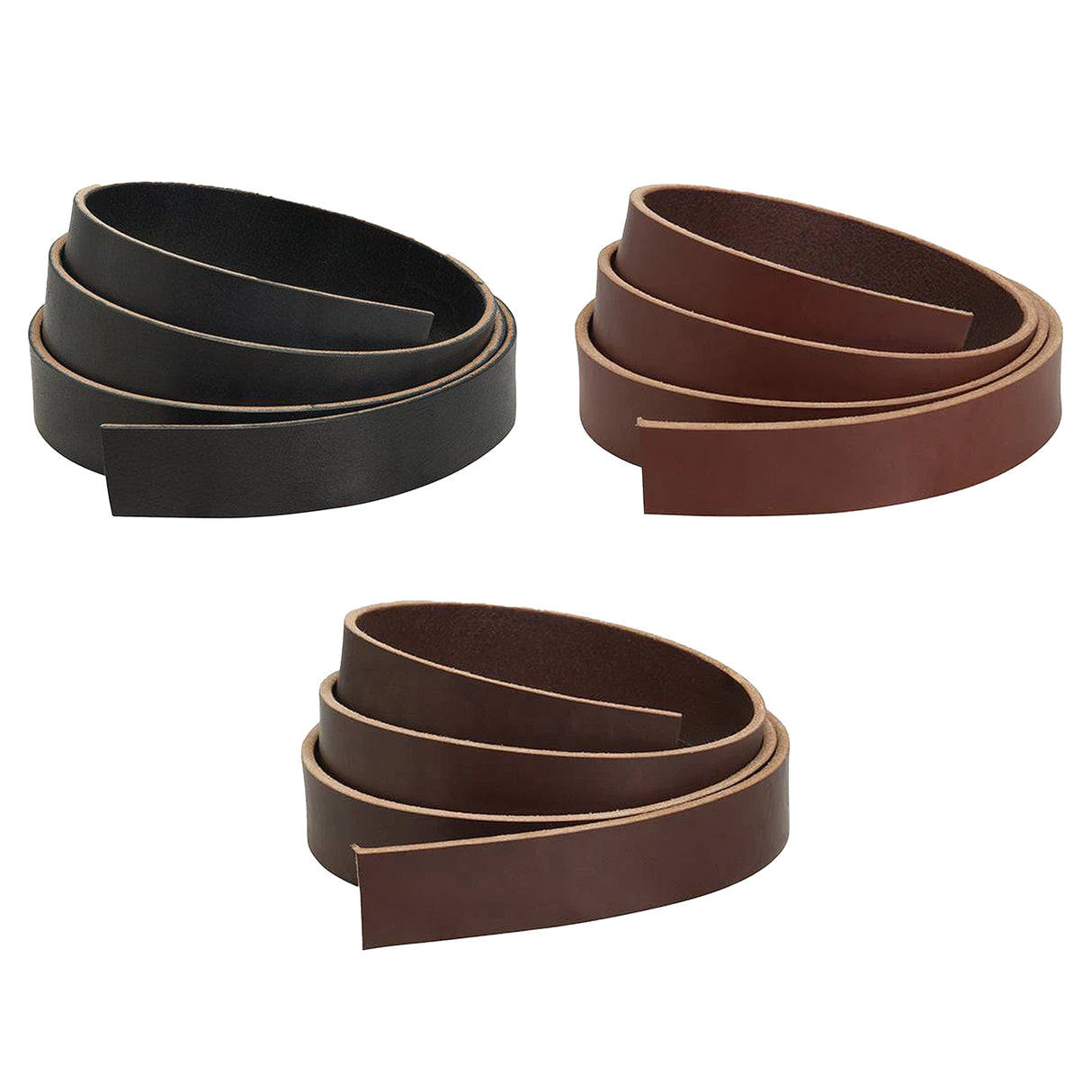 English Bridle Longer Length Belt Blank, 9/10 oz., Plain