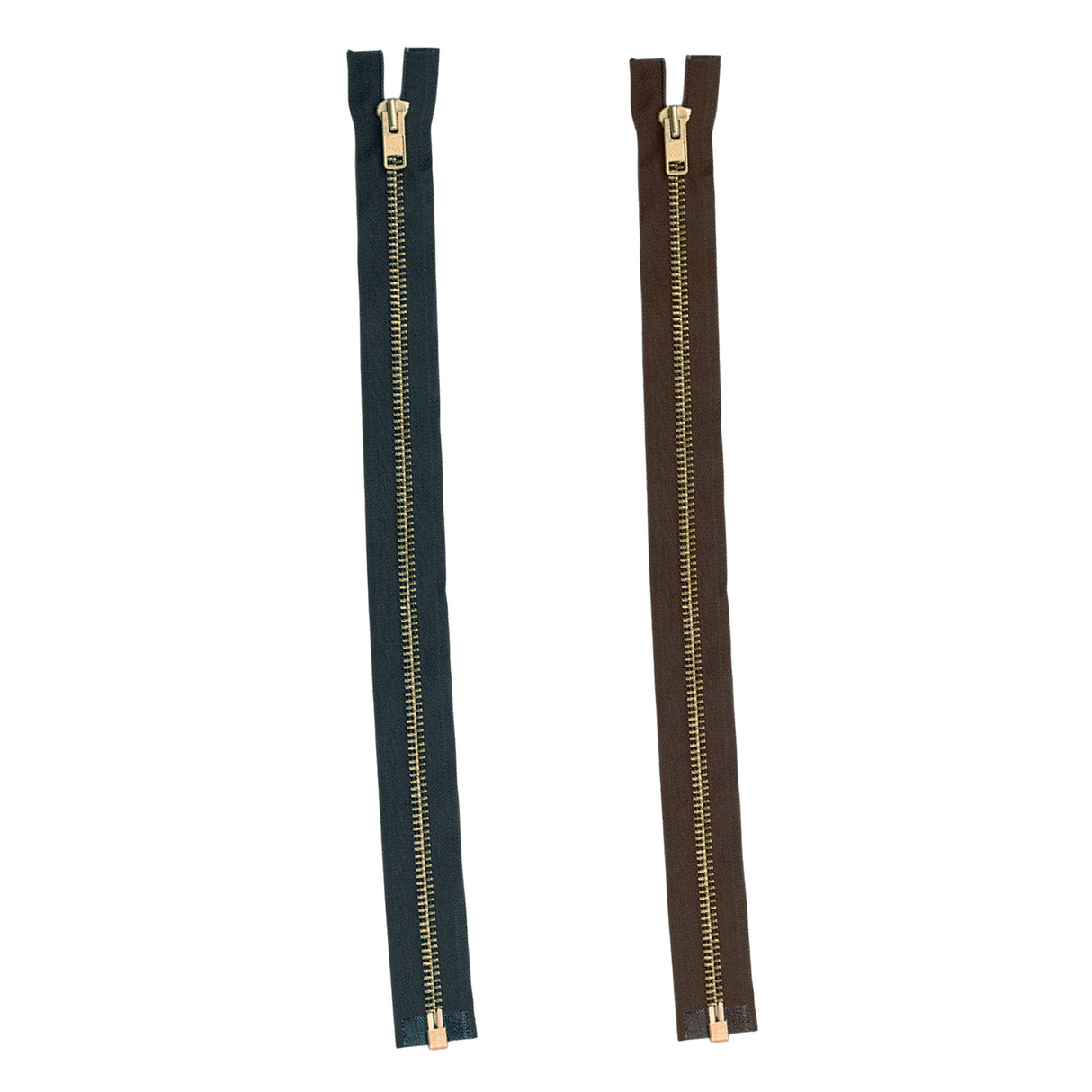 YKK® #10 Zipper - Complete, Solid Brass