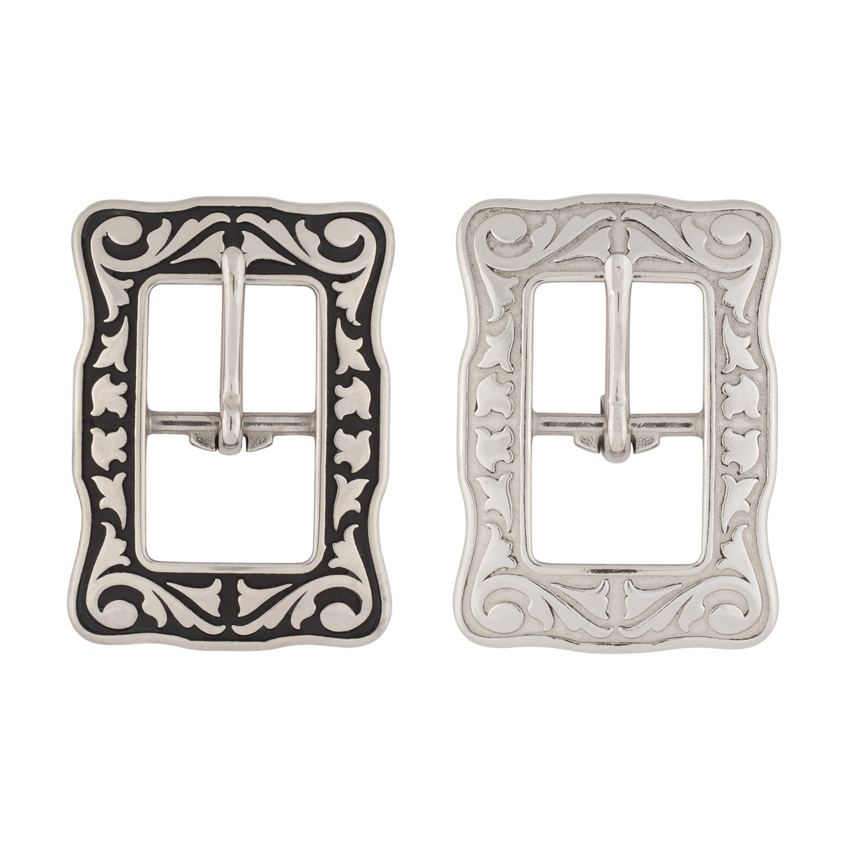 Jeremiah Watt Accented Floral Center Bar Buckle