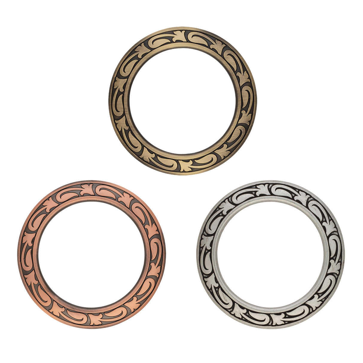 Jeremiah Watt Accented Floral Breast Collar Ring, Antique Finish