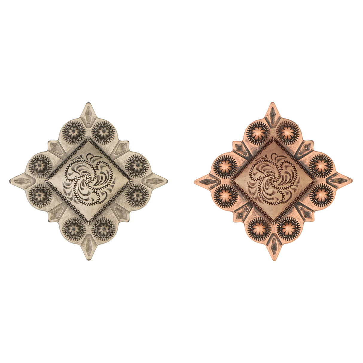 #1842 Square Berry Concho with Post