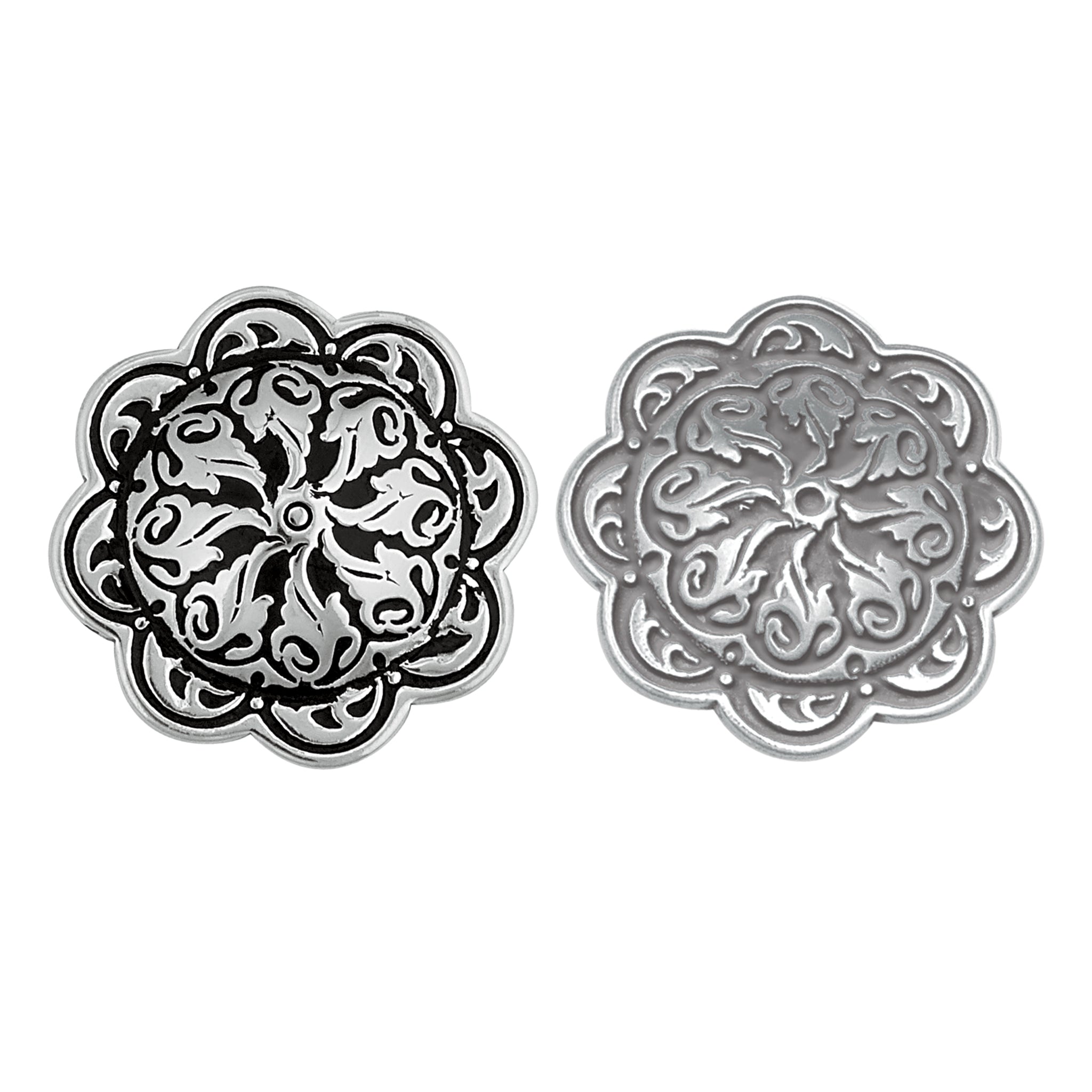 Jeremiah Watt Accented Floral Concho with Loop - Weaver