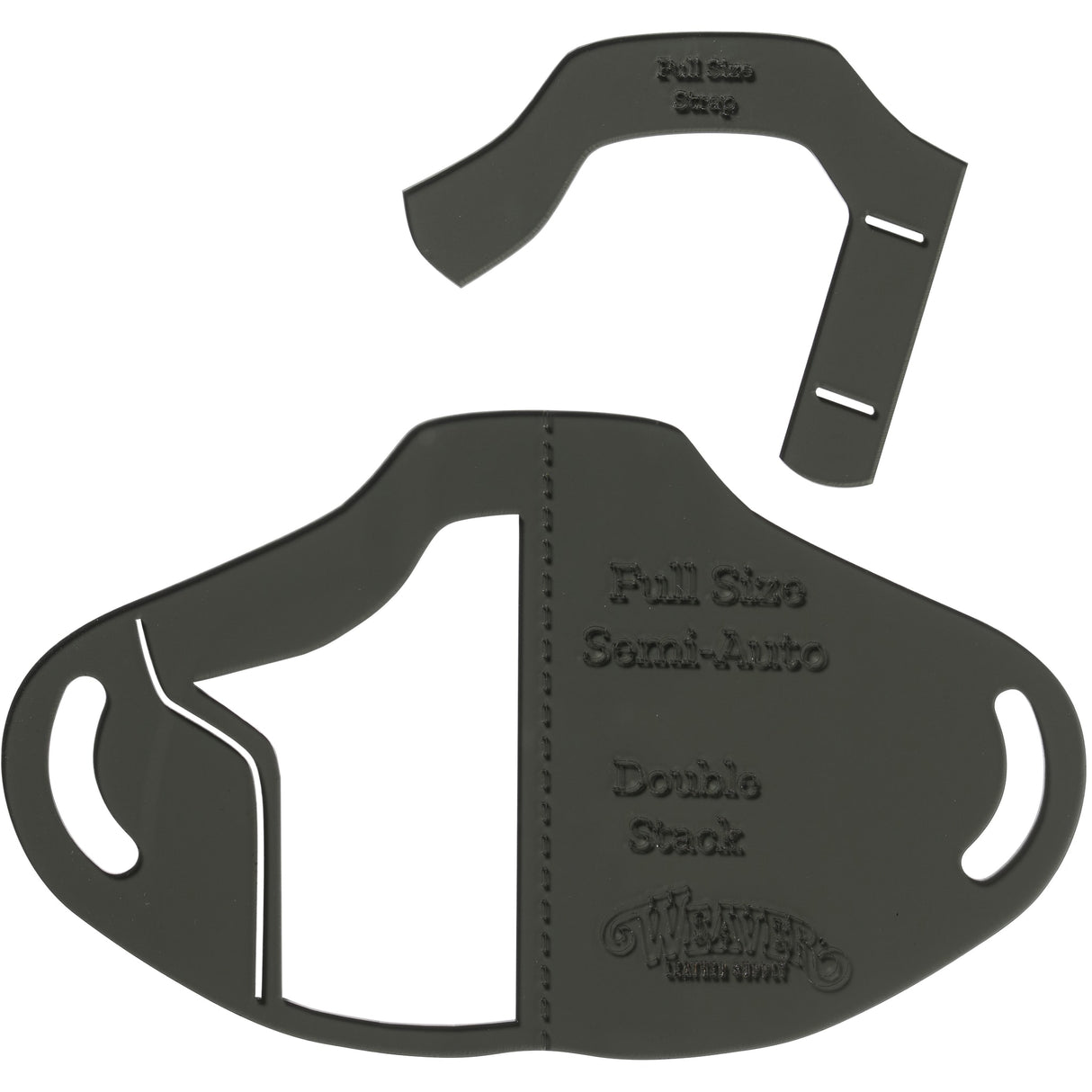 Full Size Semi-Auto Holster Template with Double Stack Mag