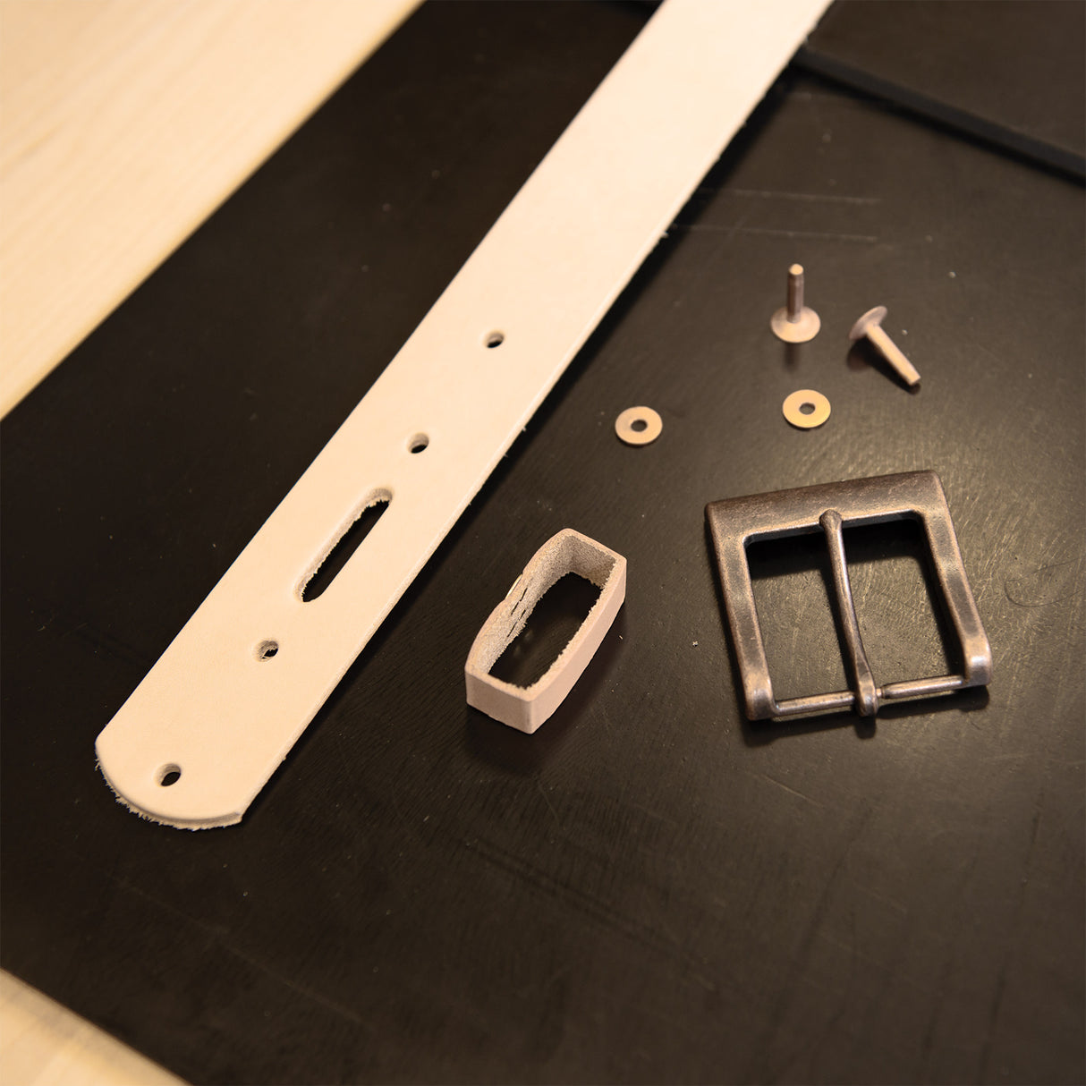 Natural Strap Belt Blank, 8/9 oz.