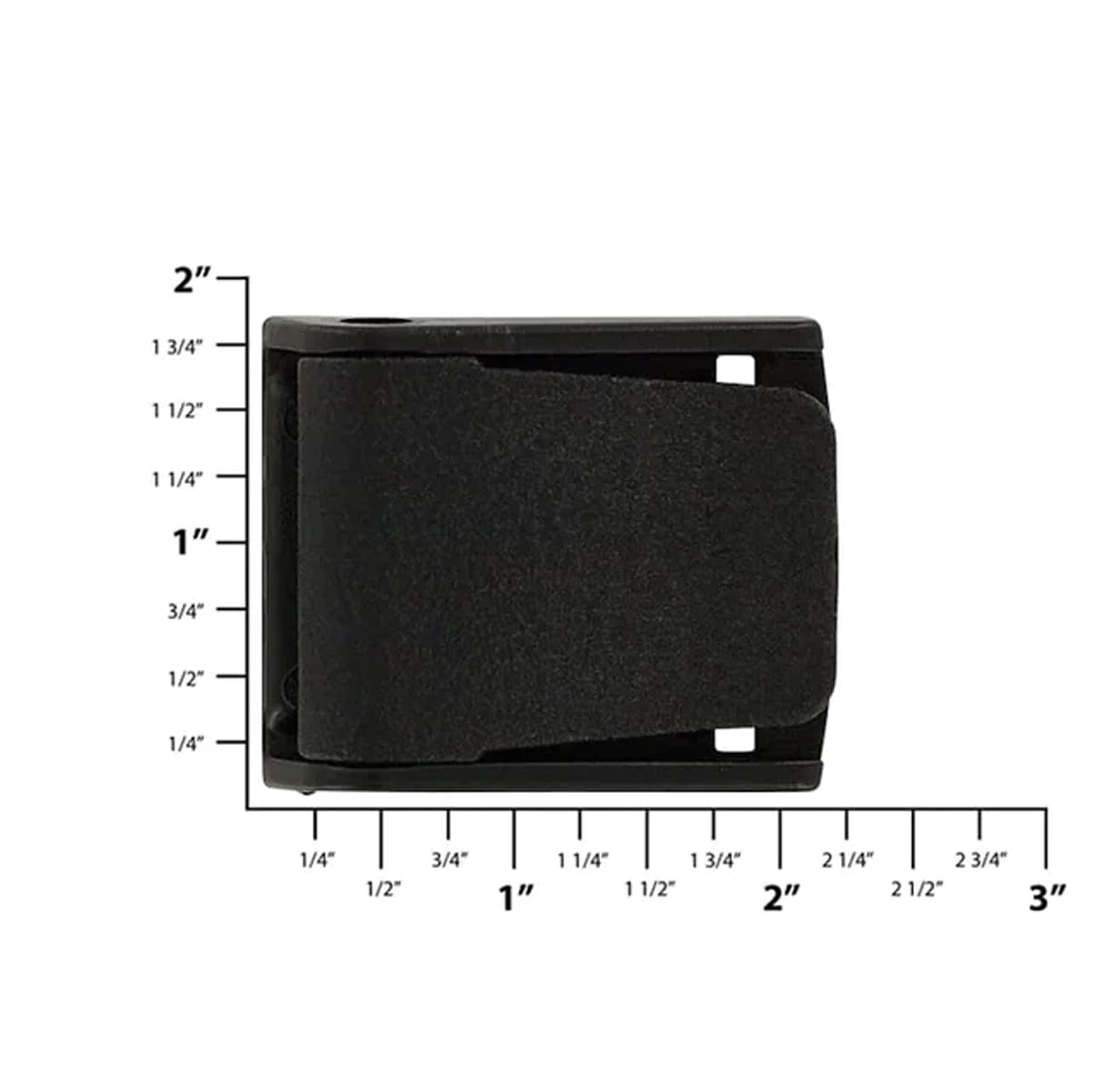 1 1/2" Black, Cam Lever Buckle, Plastic