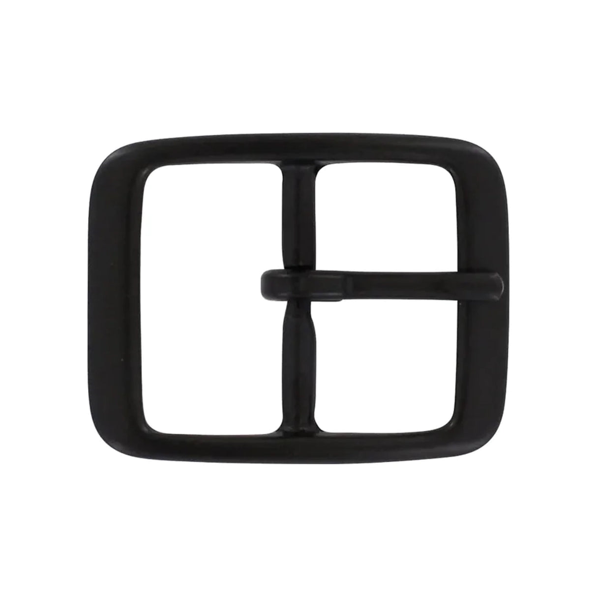 1 1/2" Black, 2 3/8"x1 3/4" Center Bar Buckle, Solid Brass