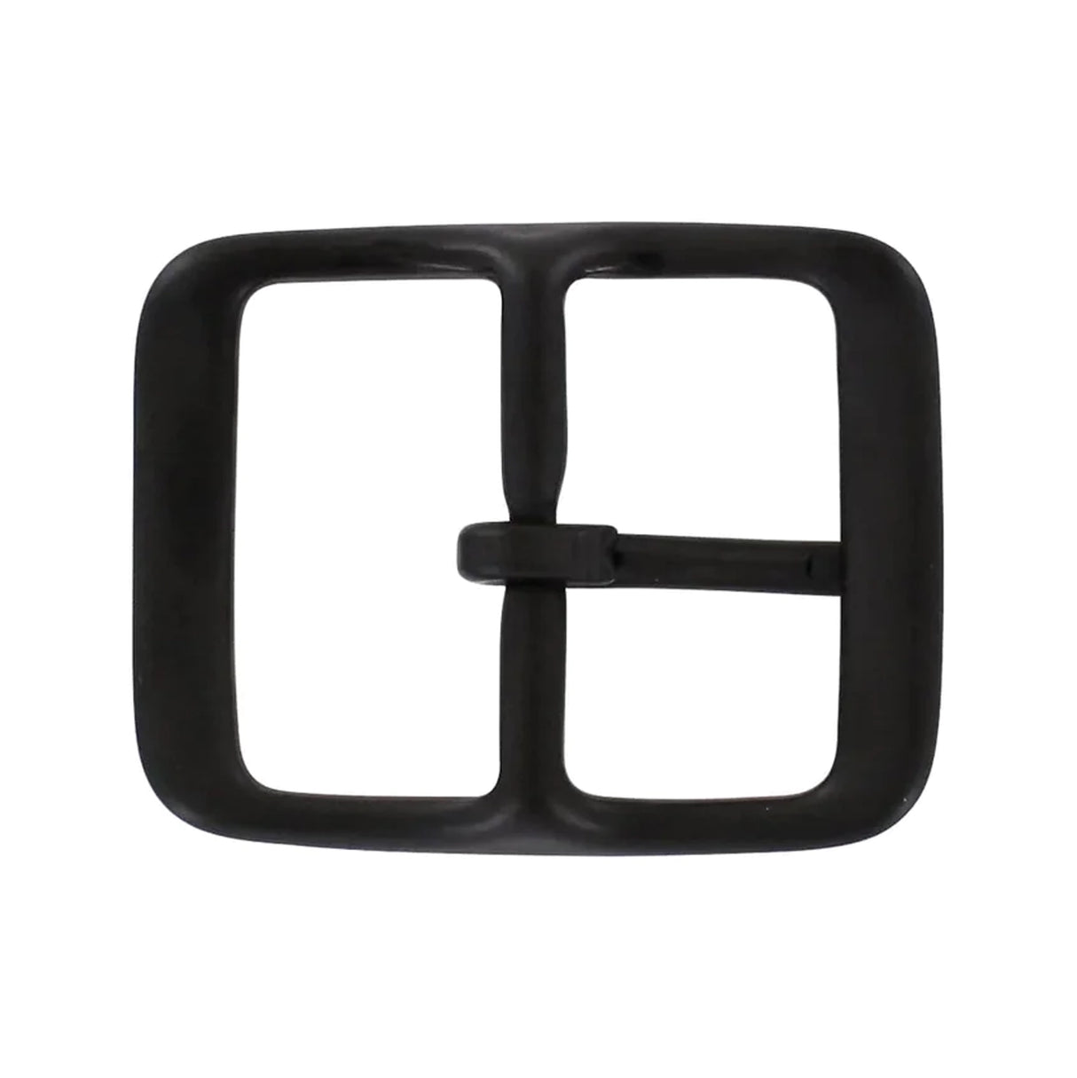 1 1/2" Black, 2 3/8"x1 3/4" Center Bar Buckle, Solid Brass