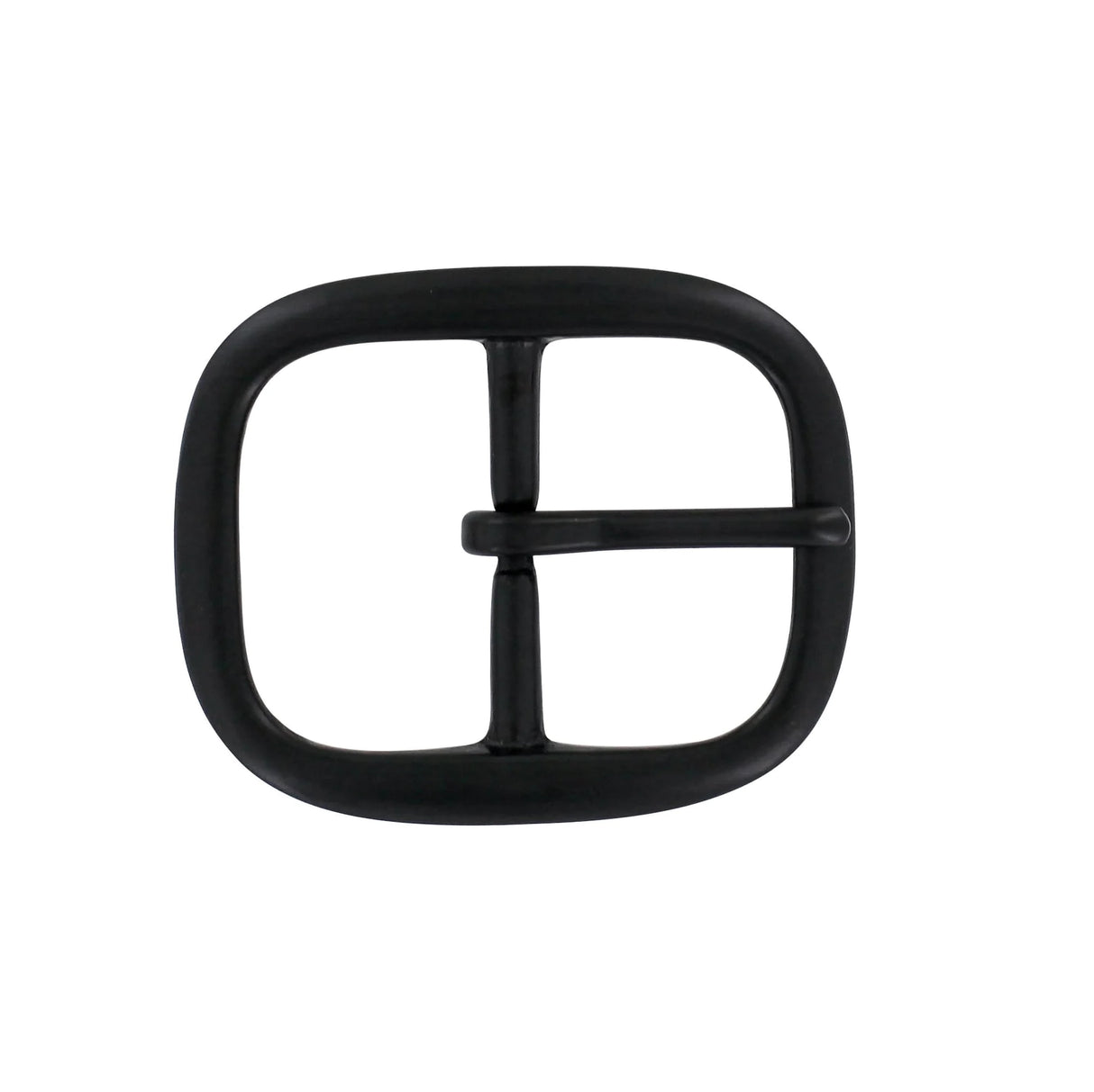 1 1/2" Black, 1 3/4"x2.6" Center Bar Buckle, Solid Brass