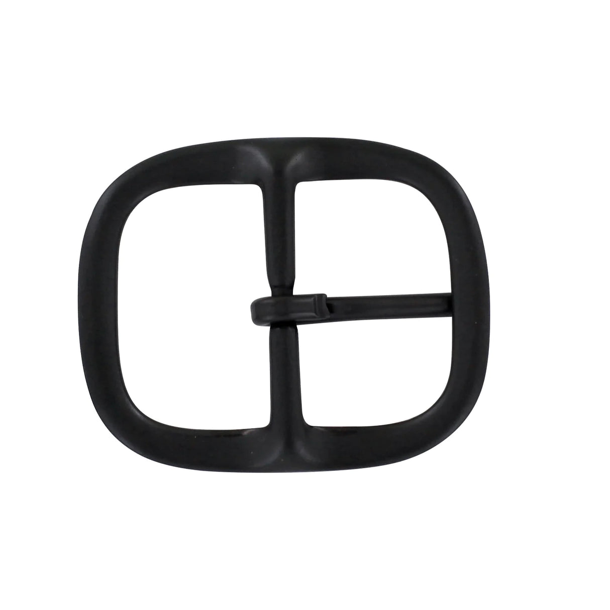 1 1/2" Black, 1 3/4"x2.6" Center Bar Buckle, Solid Brass