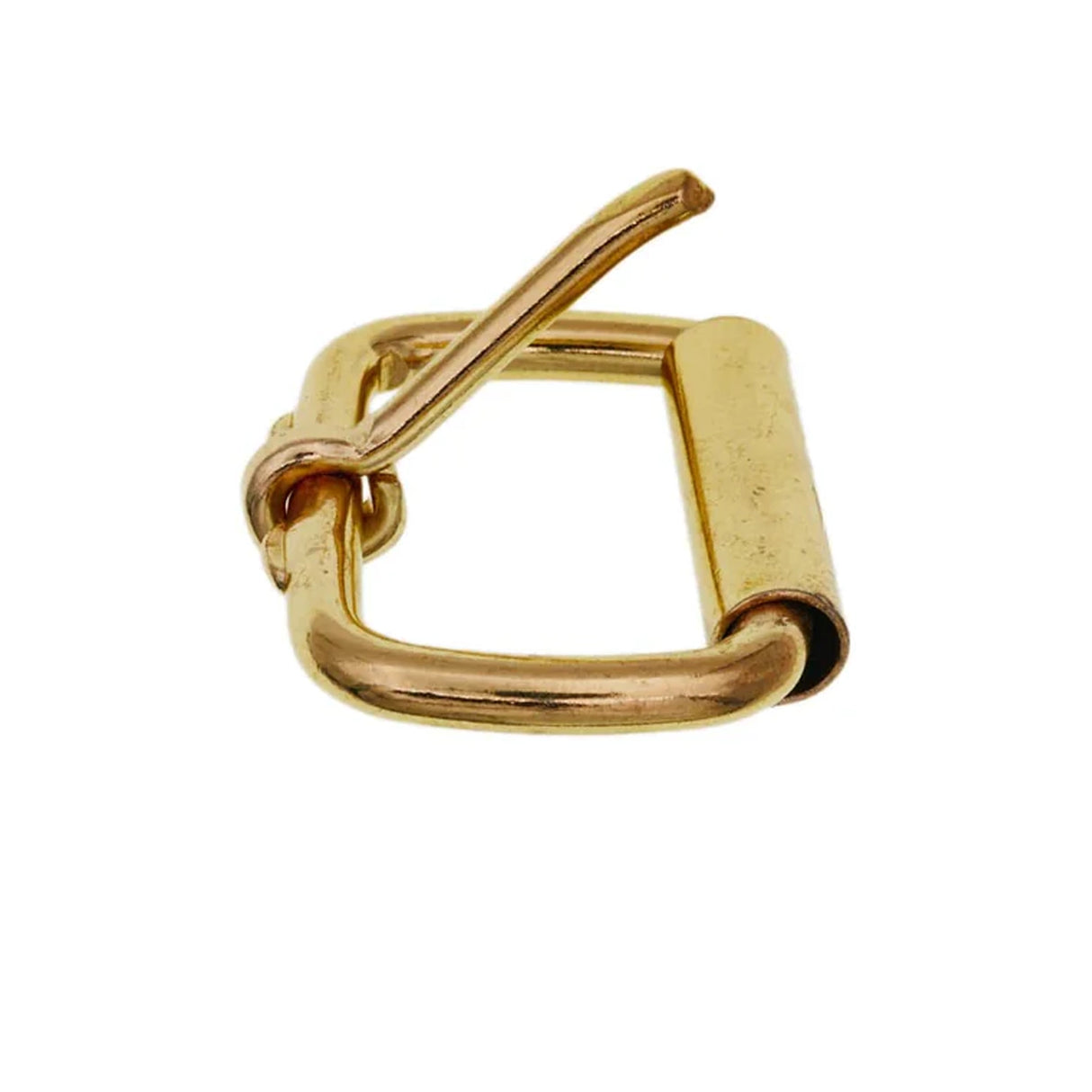 1 1/2" Brass, Heel Bar Roller Buckle, Steel