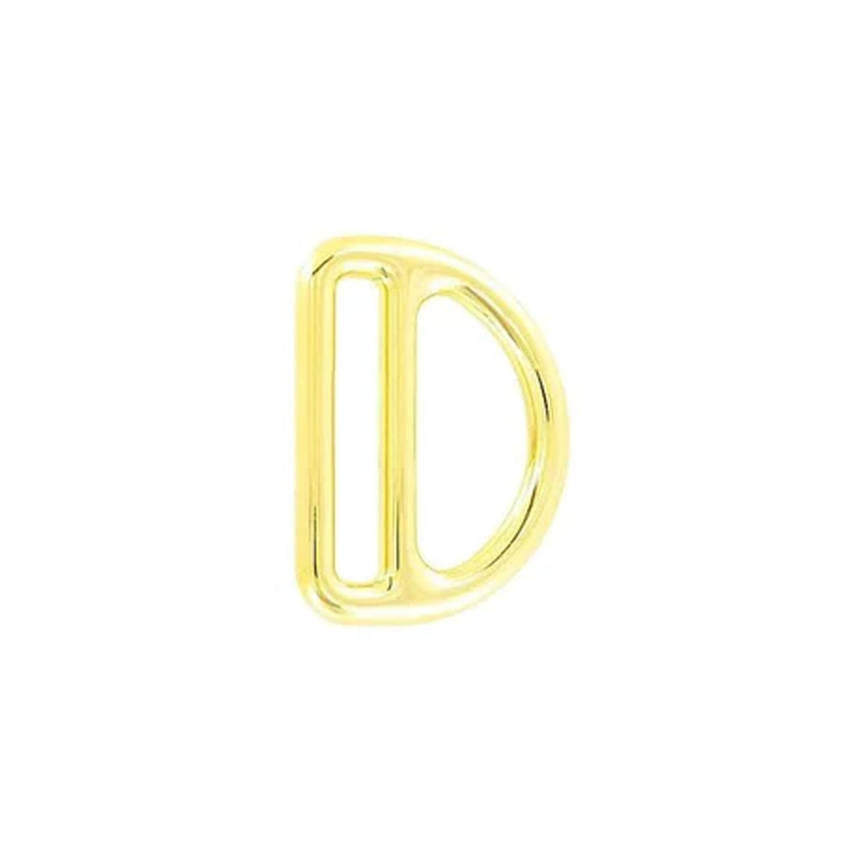 1 1/2" Gold, Double D-Ring, Steel