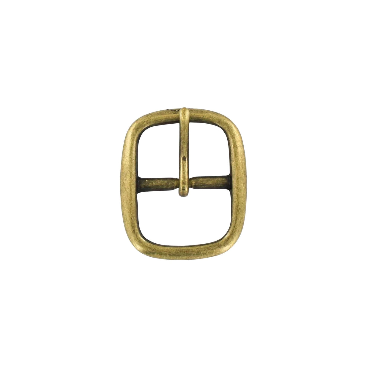 1 1/4" Antique Brass, 1.8"x2.2" Center Bar Buckle, Solid Brass