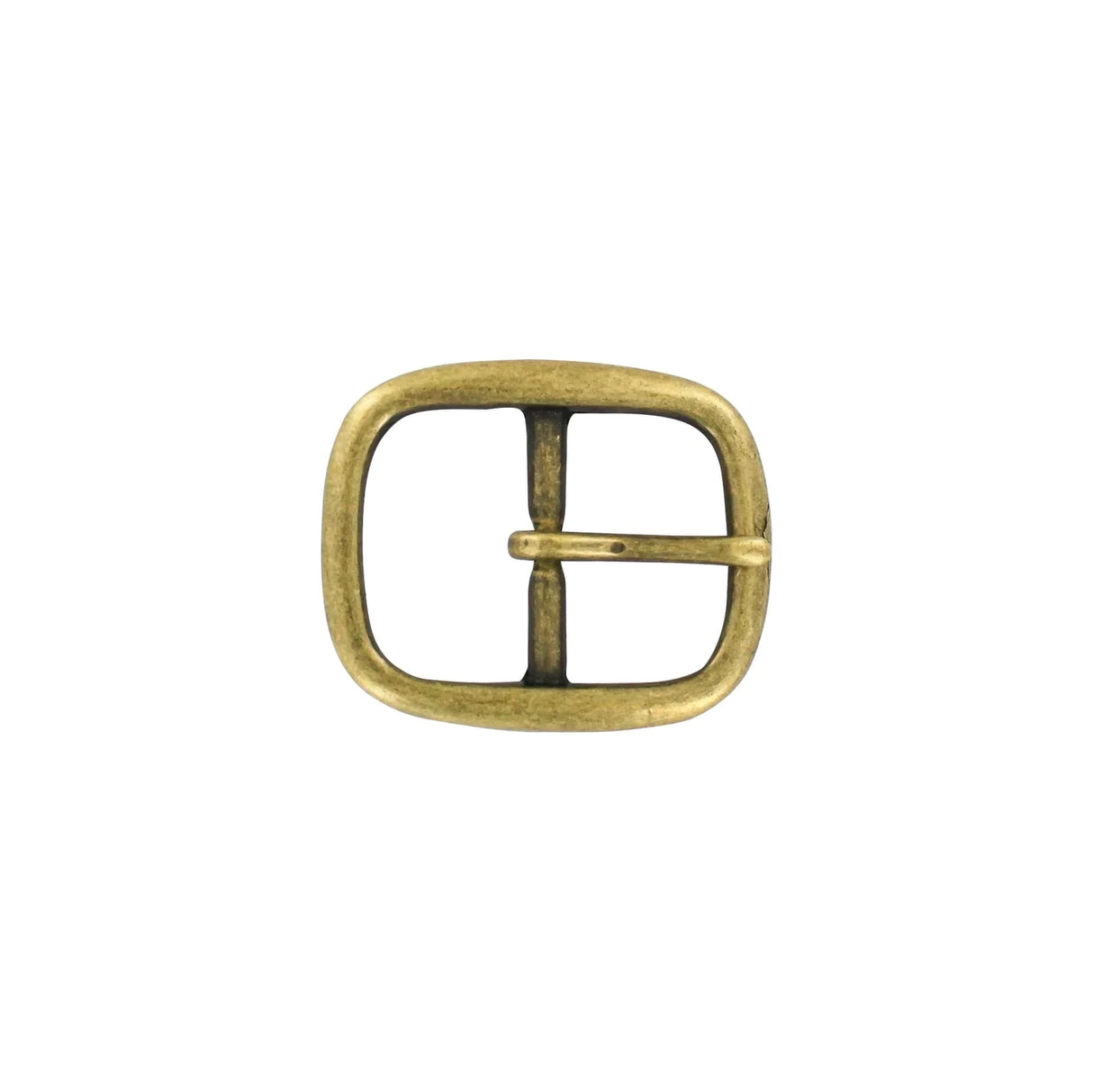 1 1/4" Antique Brass, 1.8"x2.2" Center Bar Buckle, Solid Brass