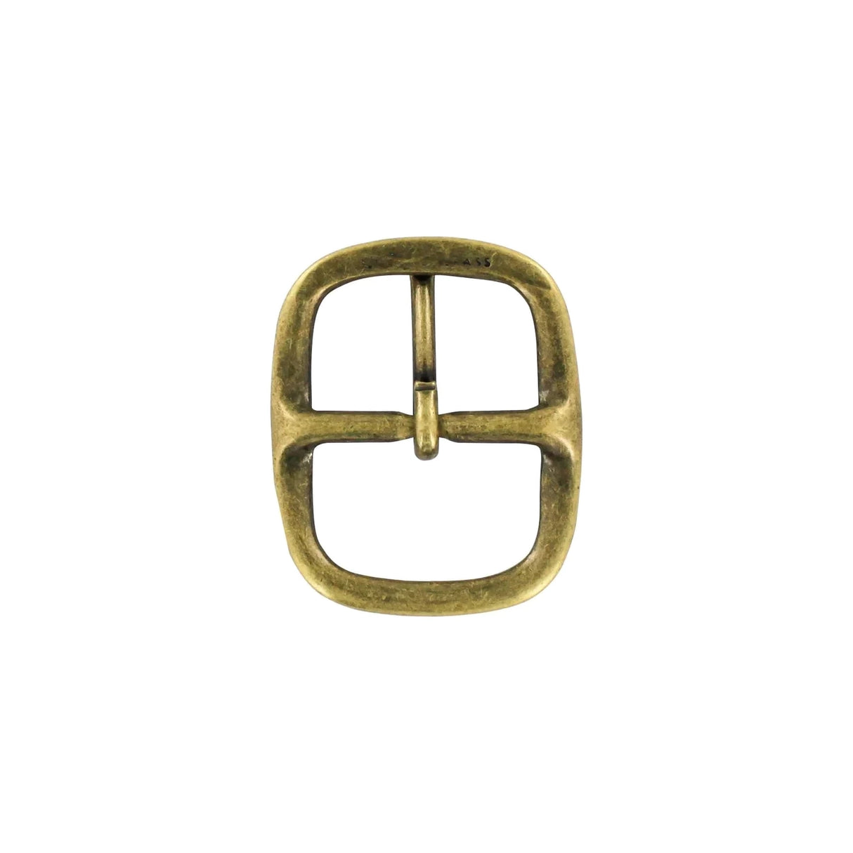 1 1/4" Antique Brass, 1.8"x2.2" Center Bar Buckle, Solid Brass