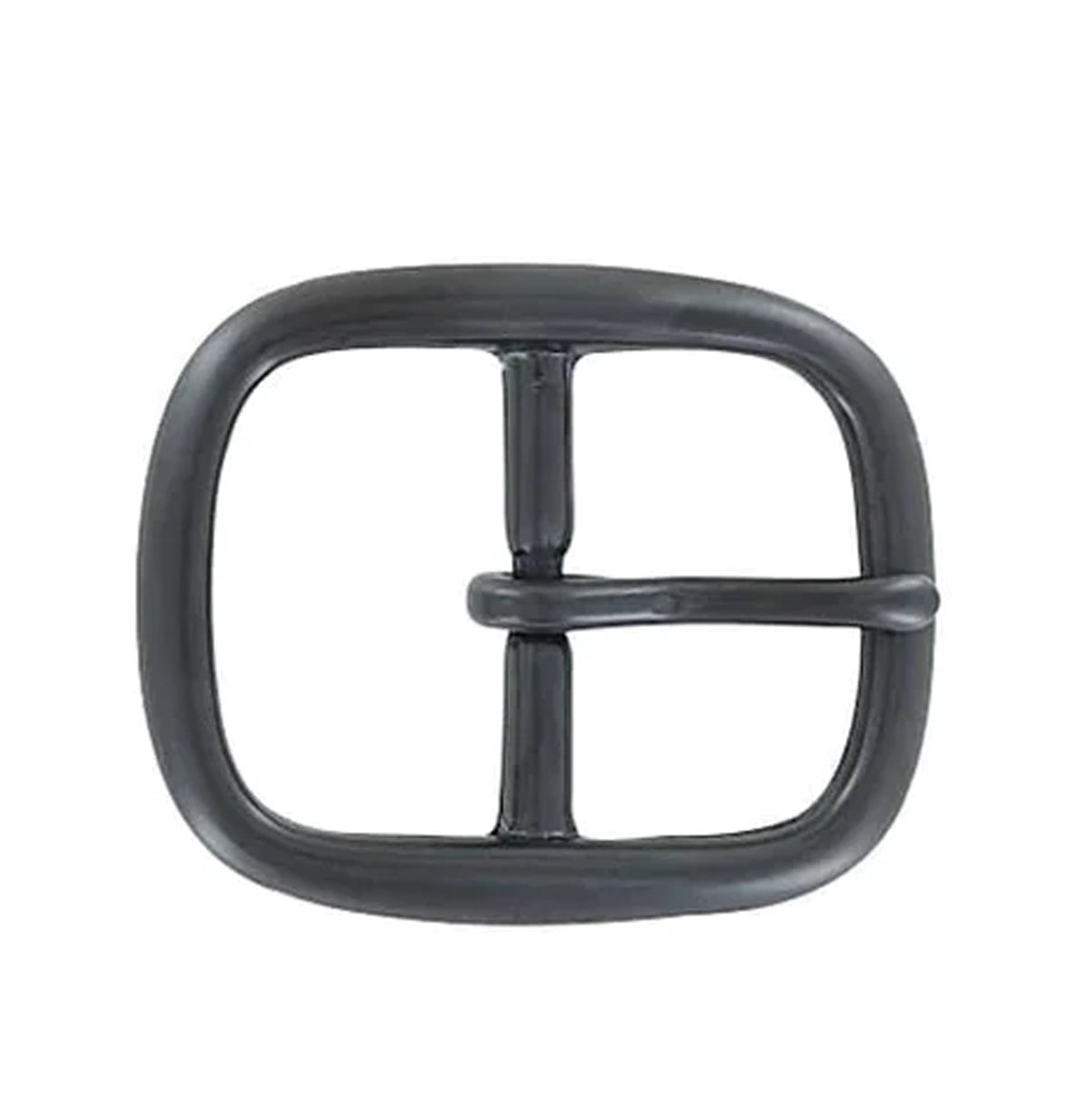 1 1/4" Black, 1.8"x2.2" Center Bar Buckle, Solid Brass
