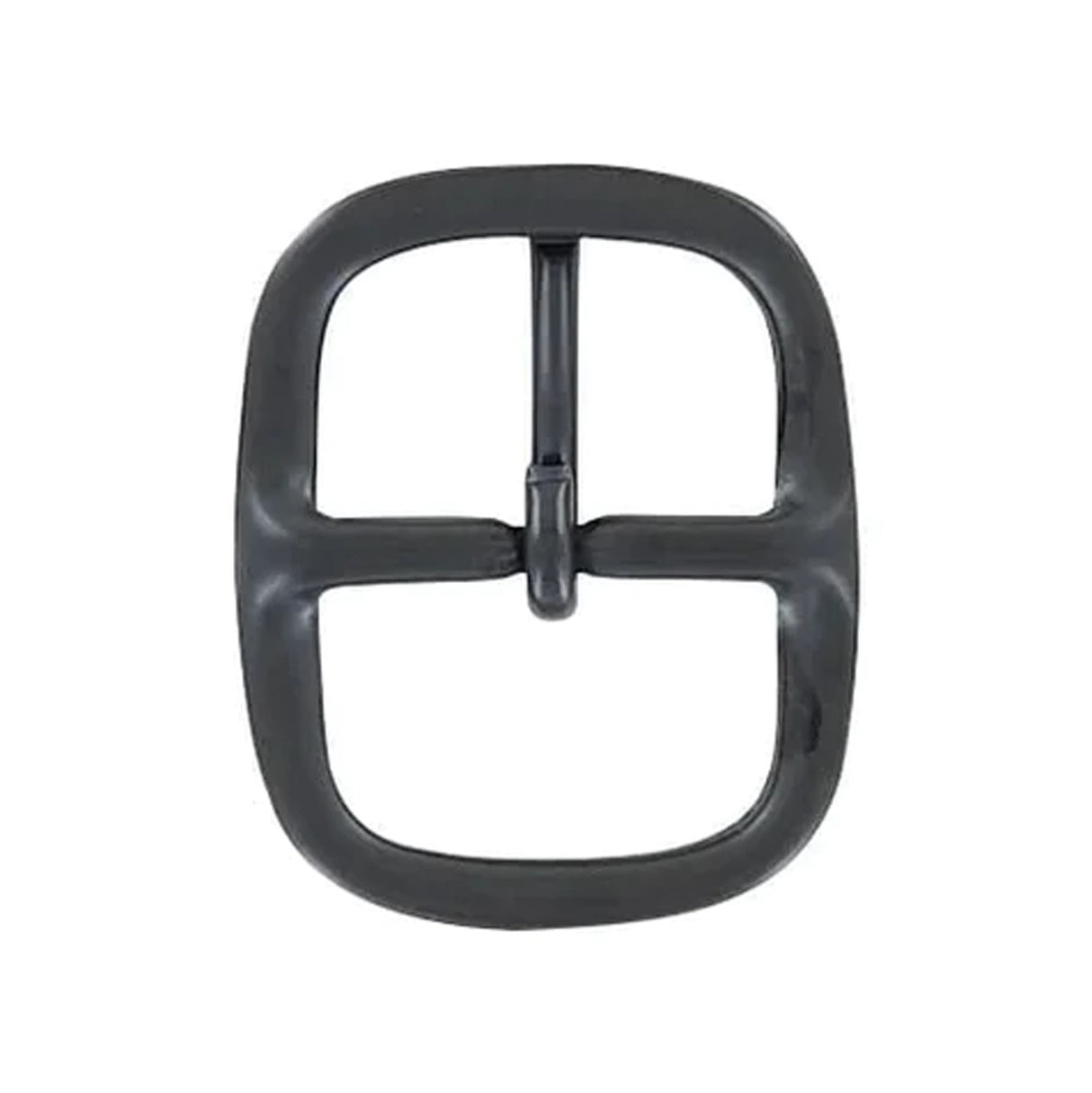 1 1/4" Black, 1.8"x2.2" Center Bar Buckle, Solid Brass