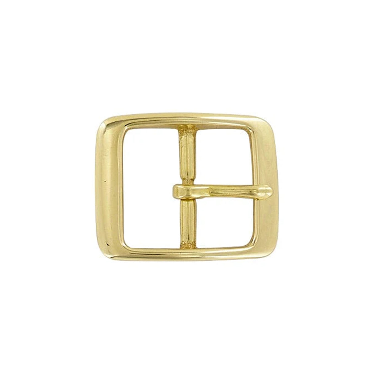 1 1/4" Brass, 43x53mm Center Bar Buckle, Solid Brass