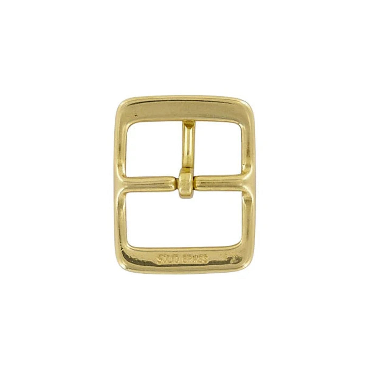 1 1/4" Brass, 43x53mm Center Bar Buckle, Solid Brass