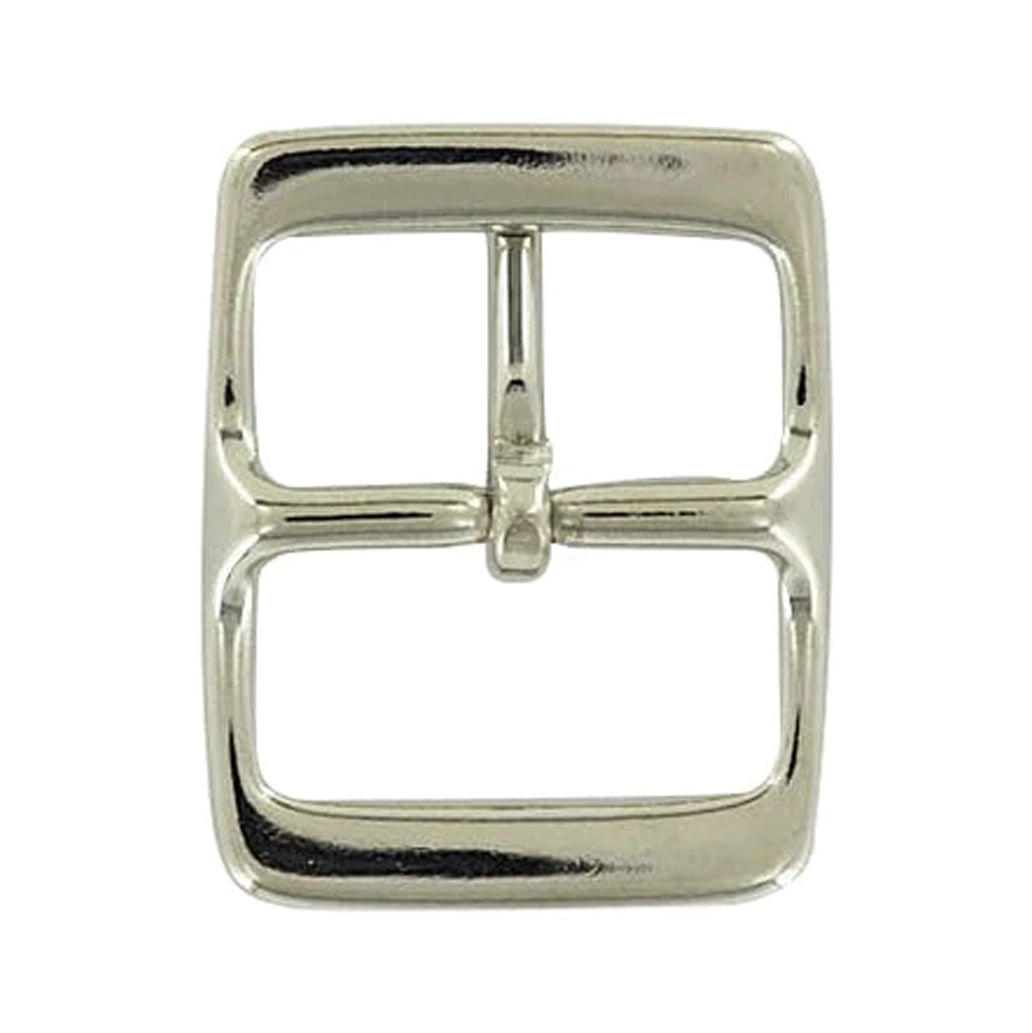 1 1/4" Nickel, 1.5"x2" Center Bar Buckle, Solid Brass