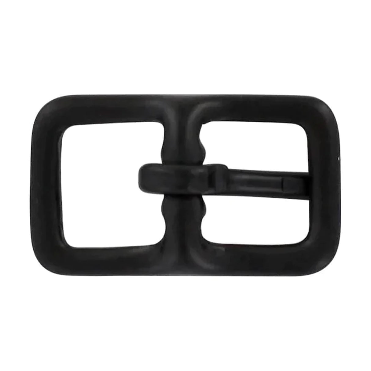 1/2" Black, Center Bar Buckle, Solid Brass