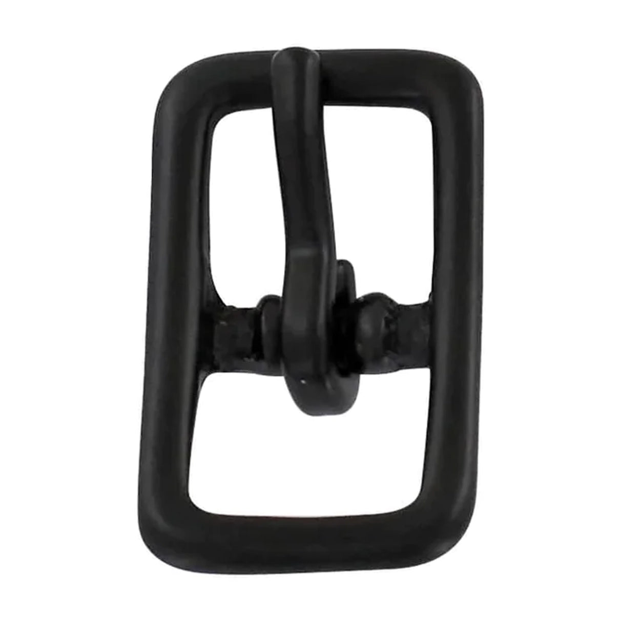 1/2" Black, Center Bar Buckle, Solid Brass