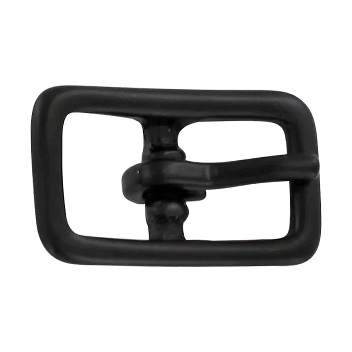 1/2" Black, Center Bar Buckle, Solid Brass