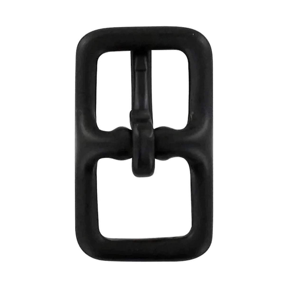 1/2" Black, Center Bar Buckle, Solid Brass