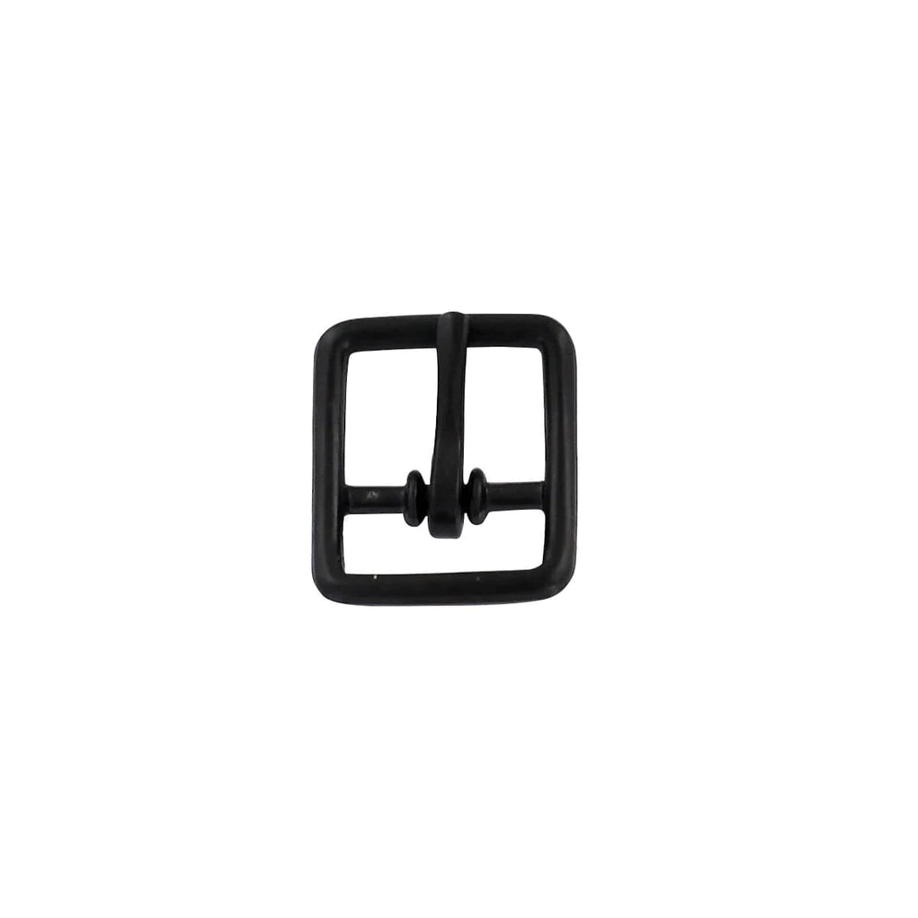 1/2" Black, Square Center Bar Buckle, Zinc Alloy
