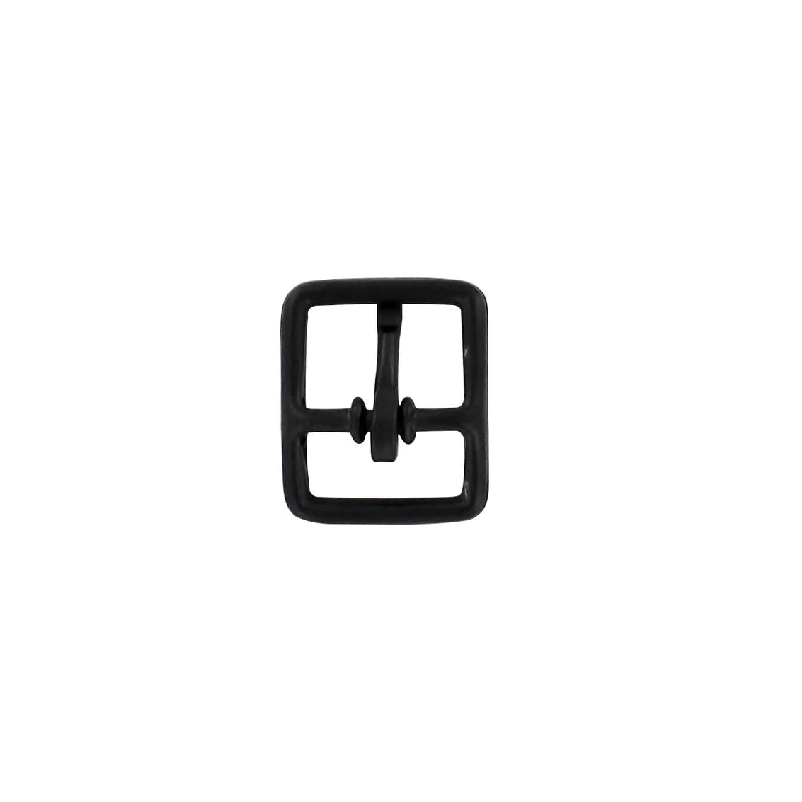 1/2" Black, Square Center Bar Buckle, Zinc Alloy