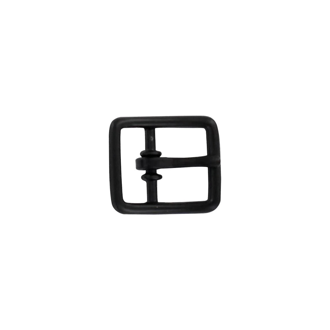 1/2" Black, Square Center Bar Buckle, Zinc Alloy