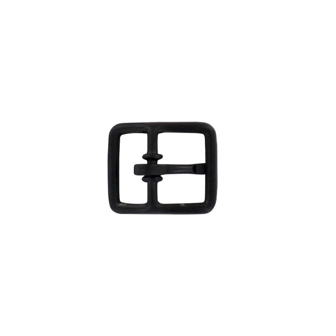 1/2" Black, Square Center Bar Buckle, Zinc Alloy