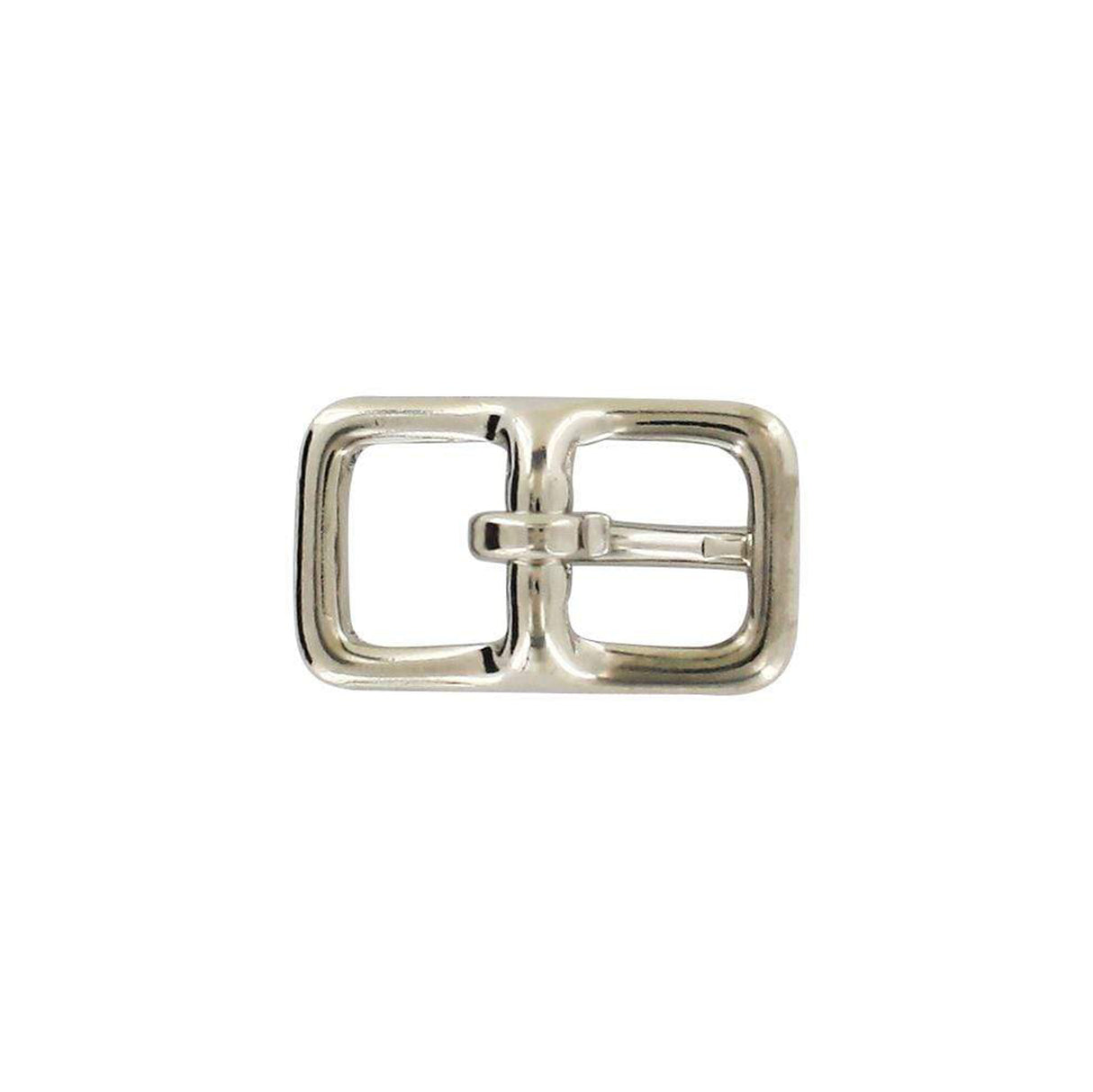 1/2" Nickel, Center Bar Buckle, Solid Brass