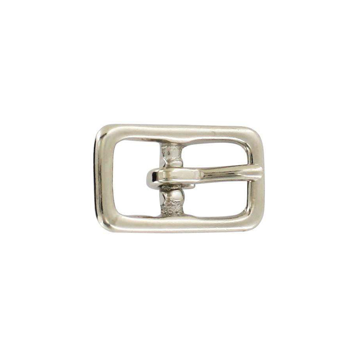 1/2" Nickel, Center Bar Buckle, Solid Brass