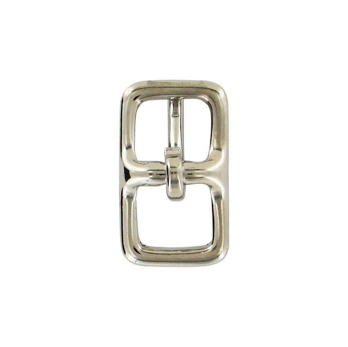 1/2" Nickel, Center Bar Buckle, Solid Brass